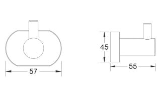 Крючок для ванной комнаты Shevanik SG5111H чёрный
